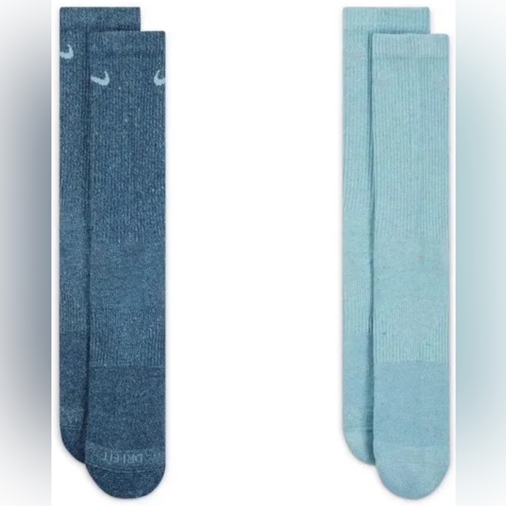 Men's Nike Everyday Plus Dri-FIT Cushioned Crew Socks 2 Pack Blue